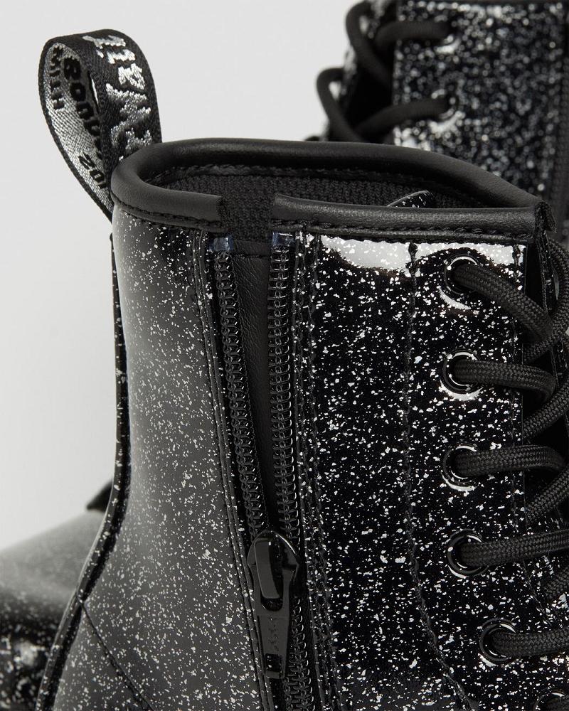 Kids' Dr Martens Youth 1460 Glitter Lace Up Boots Black | AU 707ILH